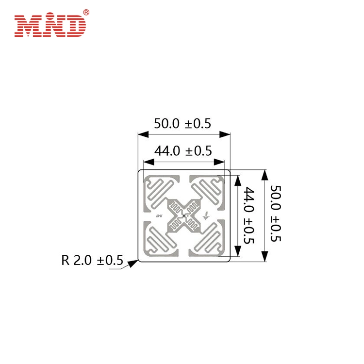 50 Chip 50mm*H47 M4qt UHF Printable Blanco etiqueta RFID/etiqueta