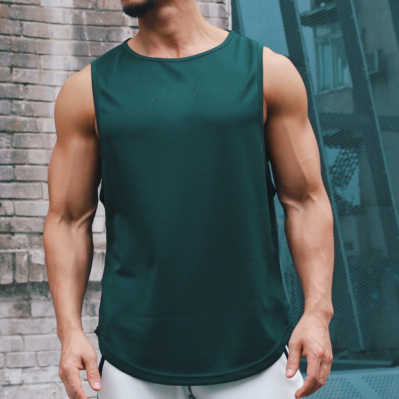 Wholesale/Supplier Men Sports Tank Top Custom Muscle Fitness Vest Men&prime; S Black Running Tank Top