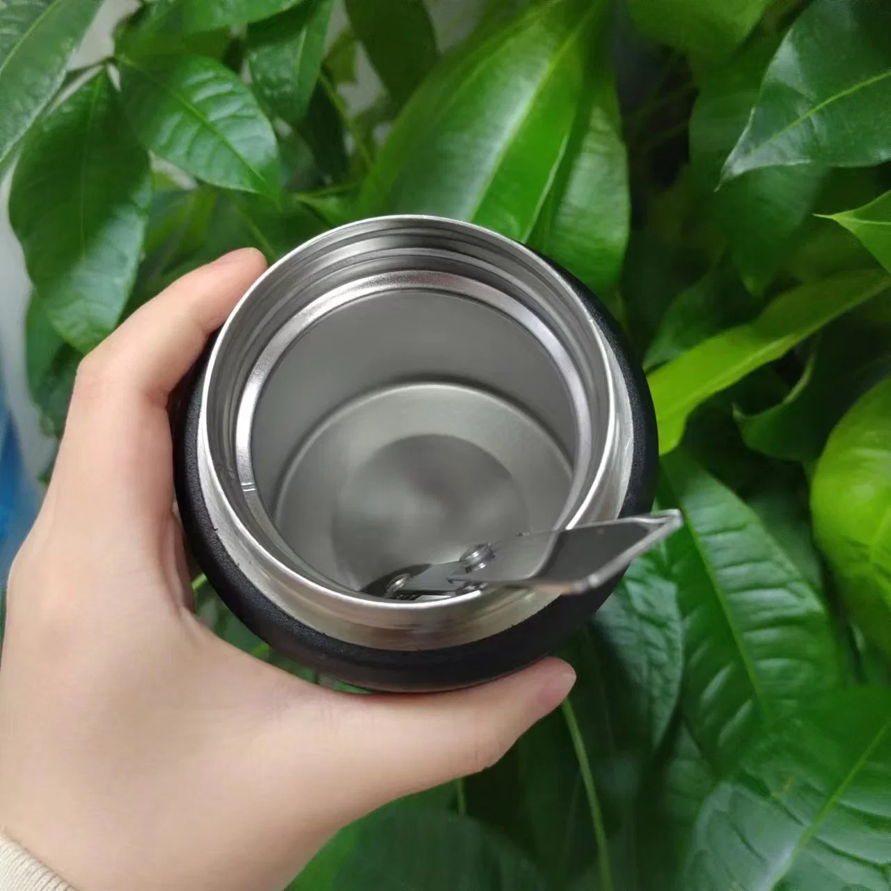 Portable Stainless Steel Soup Thermoses Food Jar Insulated Food Round Container Breakfast Cup with Spoon