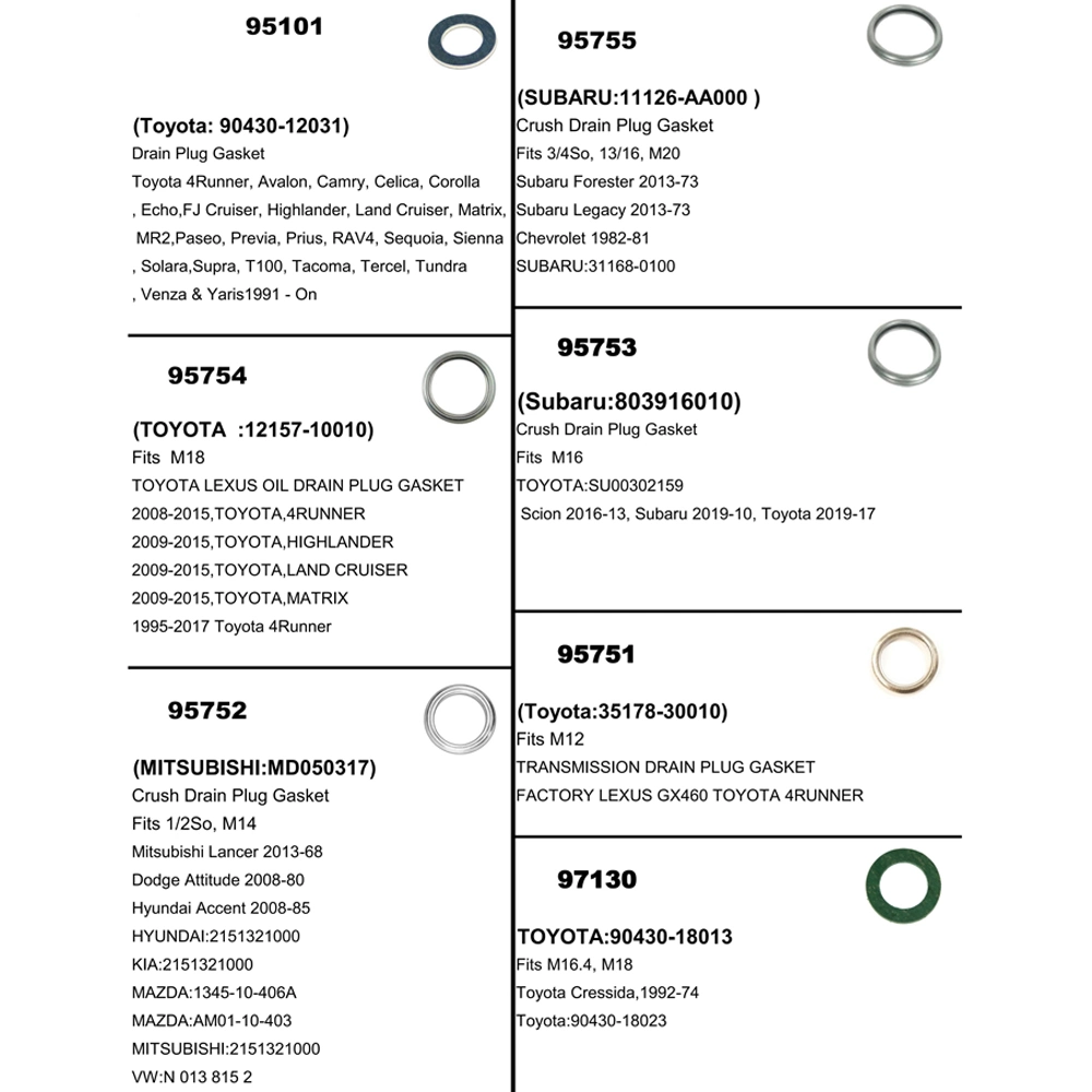 Boa qualidade de auto peças de automóveis de metal/borracha/Cobre/Aço Inoxidável/Azul em alumínio cinzento de esvaziamento de óleo junta Arruela Plana