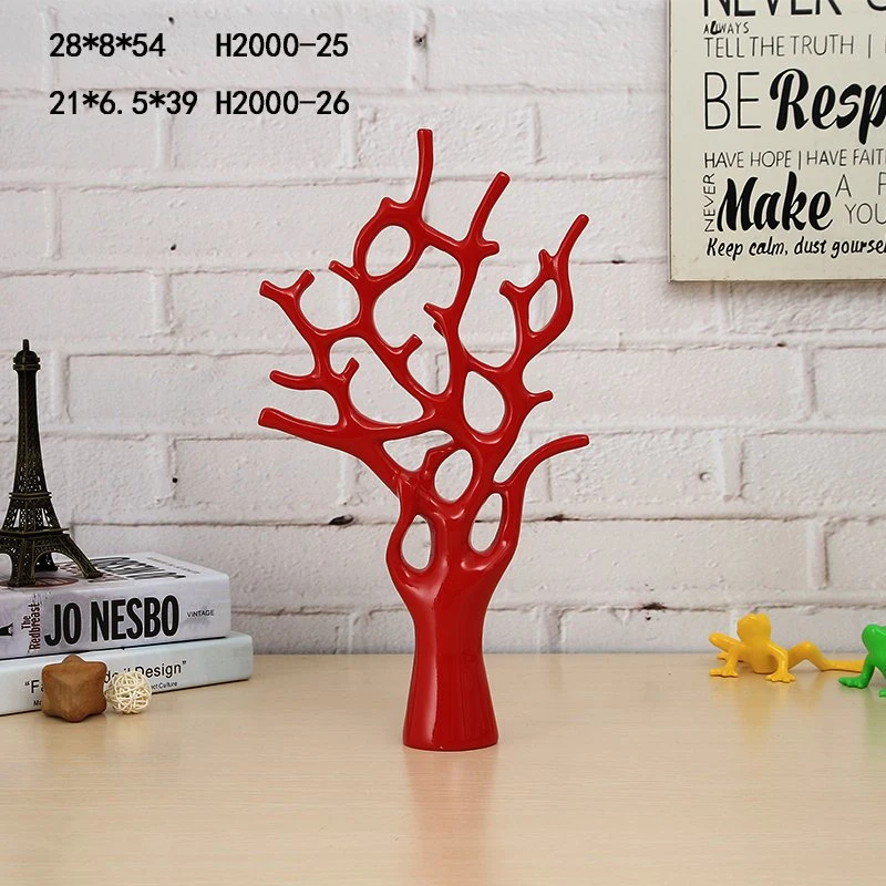 Six Colors Coral Polyresin Decoration Table Display Figuriens