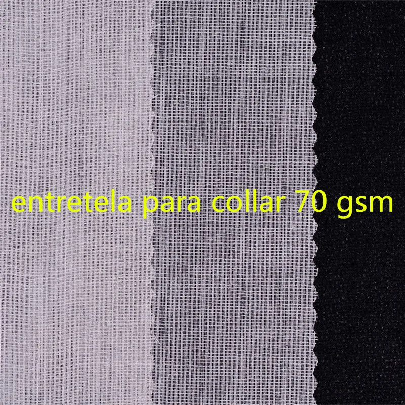 70GSM Shirt Collar Interfacing Fusing Fabric Resin Woven Fusible Interlining