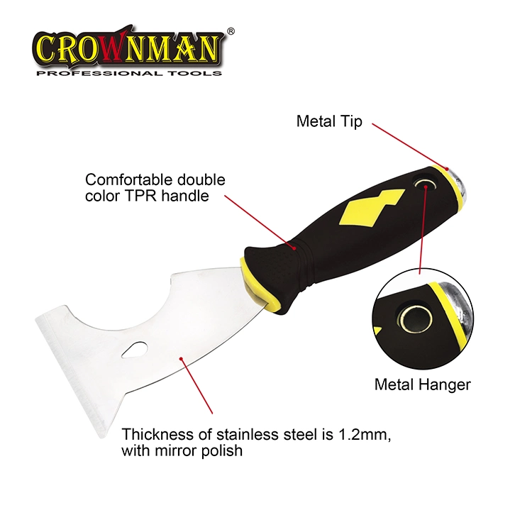 Crownman 6 In1 Putty Knife with TPR Handle