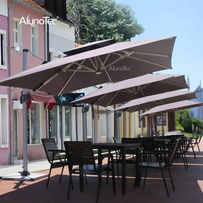 Wholesale/Supplier Aluminum Frame Anti-UV Rotatable Patio Umbrella Parasols Cafe Sun Solar Light Umbrella