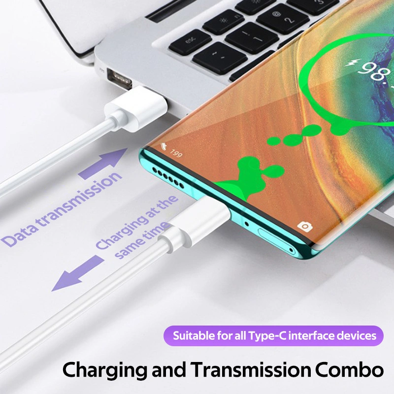 Customized 1M 2M 3M 5M 3A 5A Mobile Phone Fast Charger USBC Type Data Communication Cable for Samsung/Xiaomi Android Phones