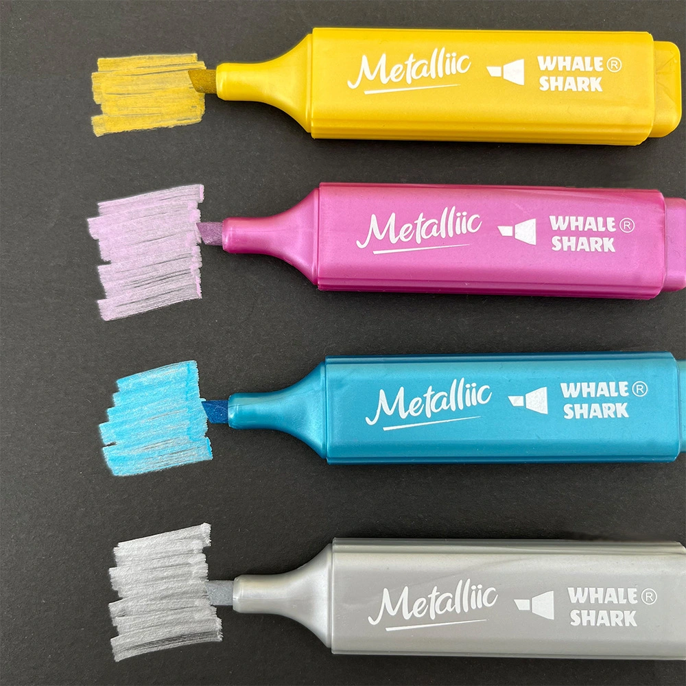 Meißelspitze Metallic Marker Stifte, Trocken-Schnell Ungiftige Textmarker, Tank Textmarker Marker, Sortiert, 8 Farben/Packung, Schulbedarf