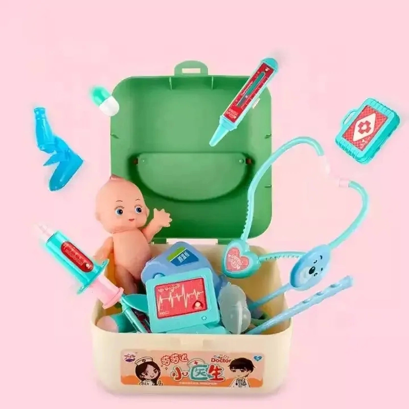 Wholesale/Supplier Pretend Role Play Stethoscope Tool Medical Box Baby Doll Needle Doctor Tool Children Colorful Interesting Doctor Toys Medical Toys