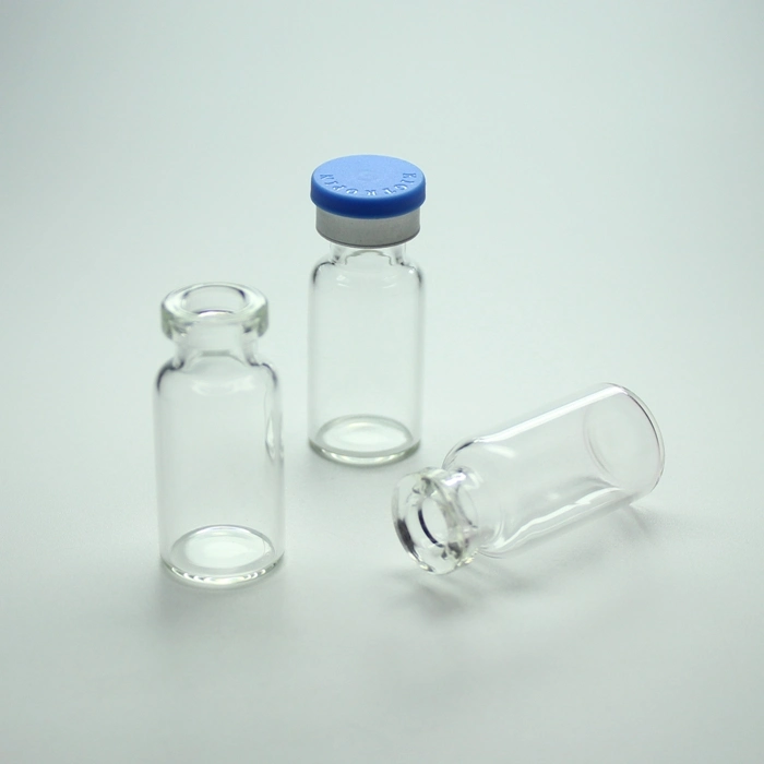 Farmacéutica tubular de borosilicato transparente Vial de la botella de cristal