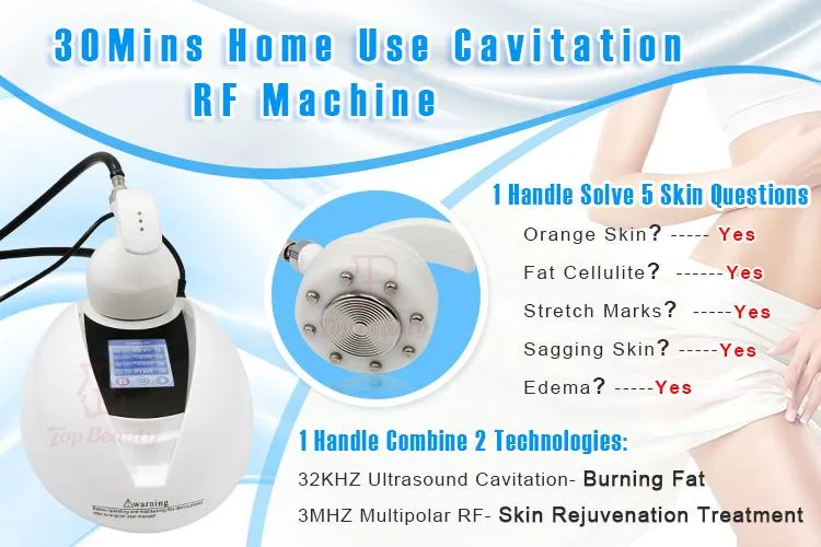 25kHz Ultrasound Cavitation RF Weight Loss Fat Burning Slimming 40K Cavitation RF Machine