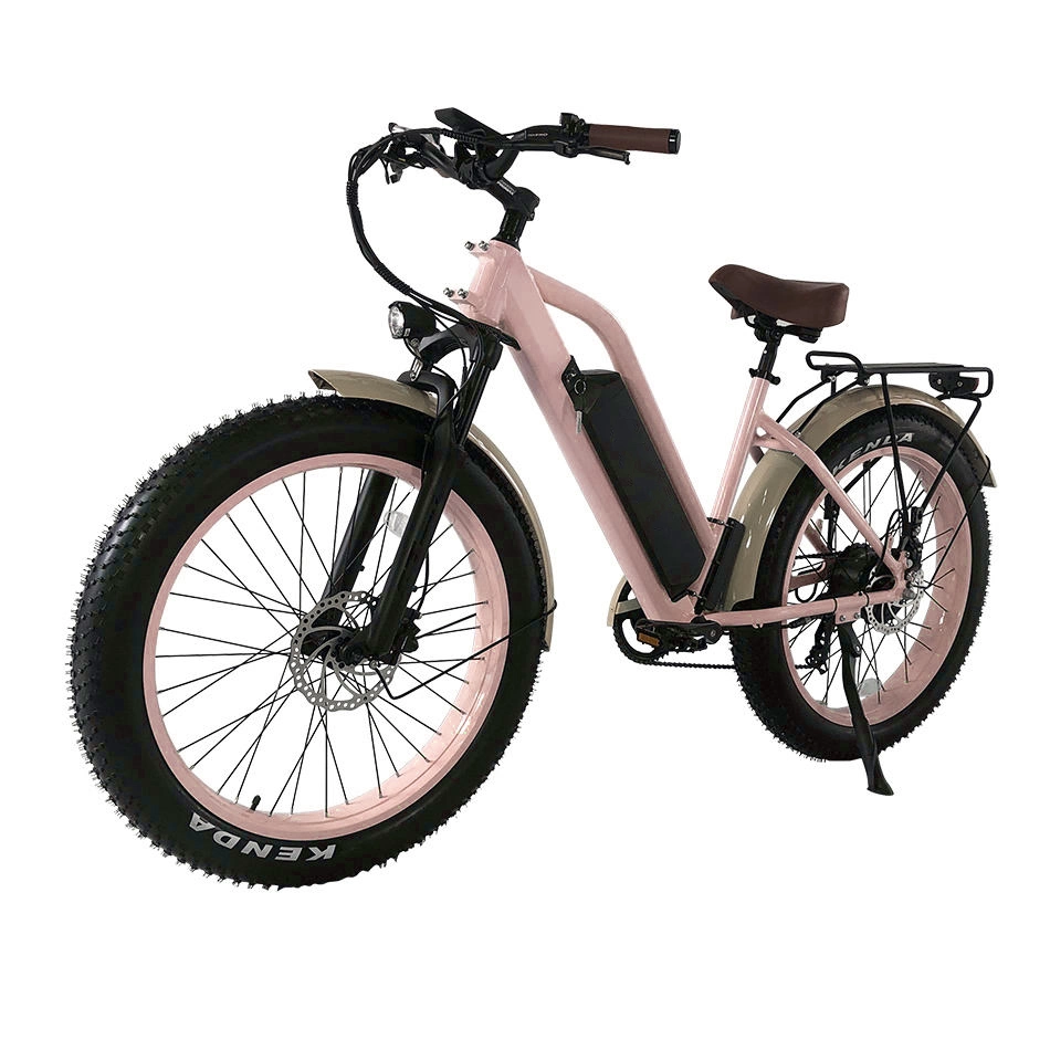 Bicicleta elétrica China popular de alta qualidade em rosa 14.5ah 500W para Adultos