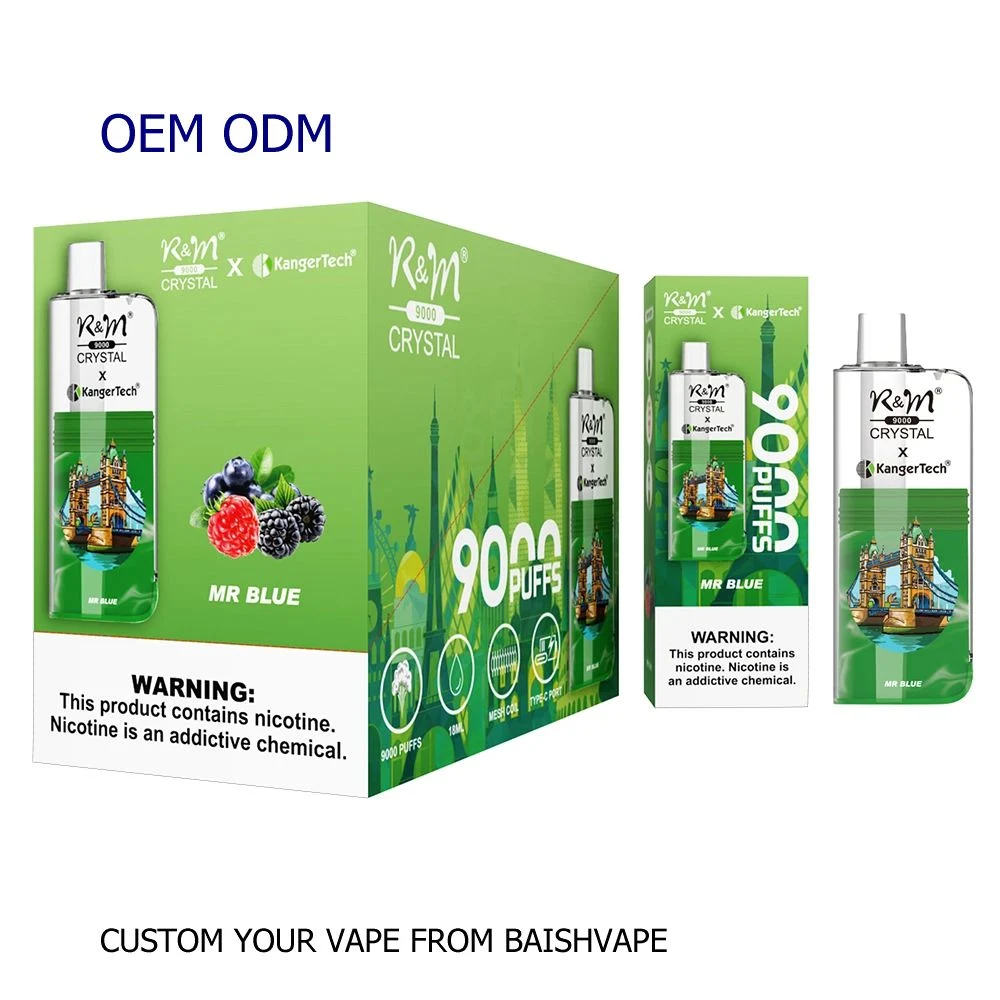 Zbood Bespoke X Box Neo Daniels Kulx Electronic Cigarette RM R&M Crystal 9000 9K Puff Disposable/Chargeable Vape