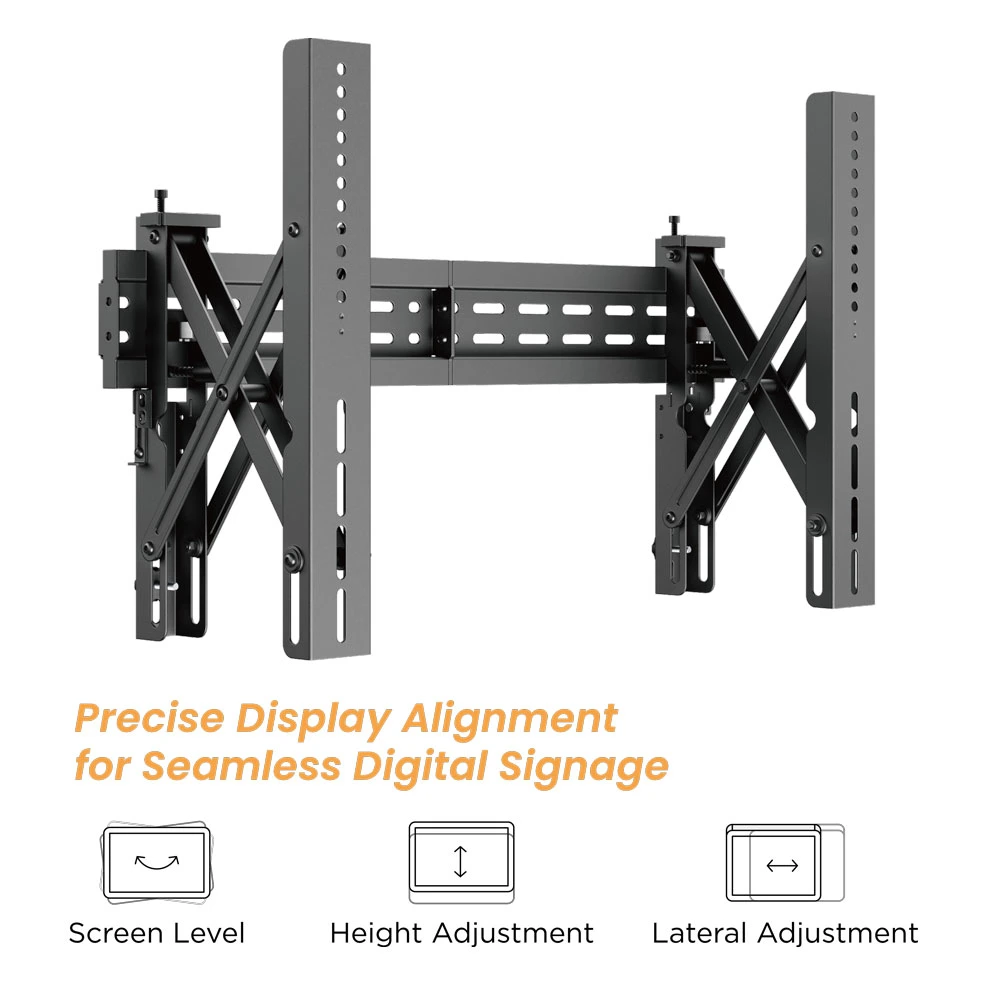 Economical Full Service Adjustment Display Bracket Pop-out Mounting System Video Wall Mount with Max. VESA 600x400 Anti-Theft Locking