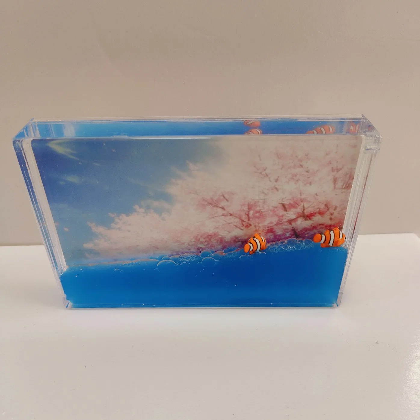 OEM 4*6 Inches Photo Insert 3D Floater Acrylic Liquid Picture Frame