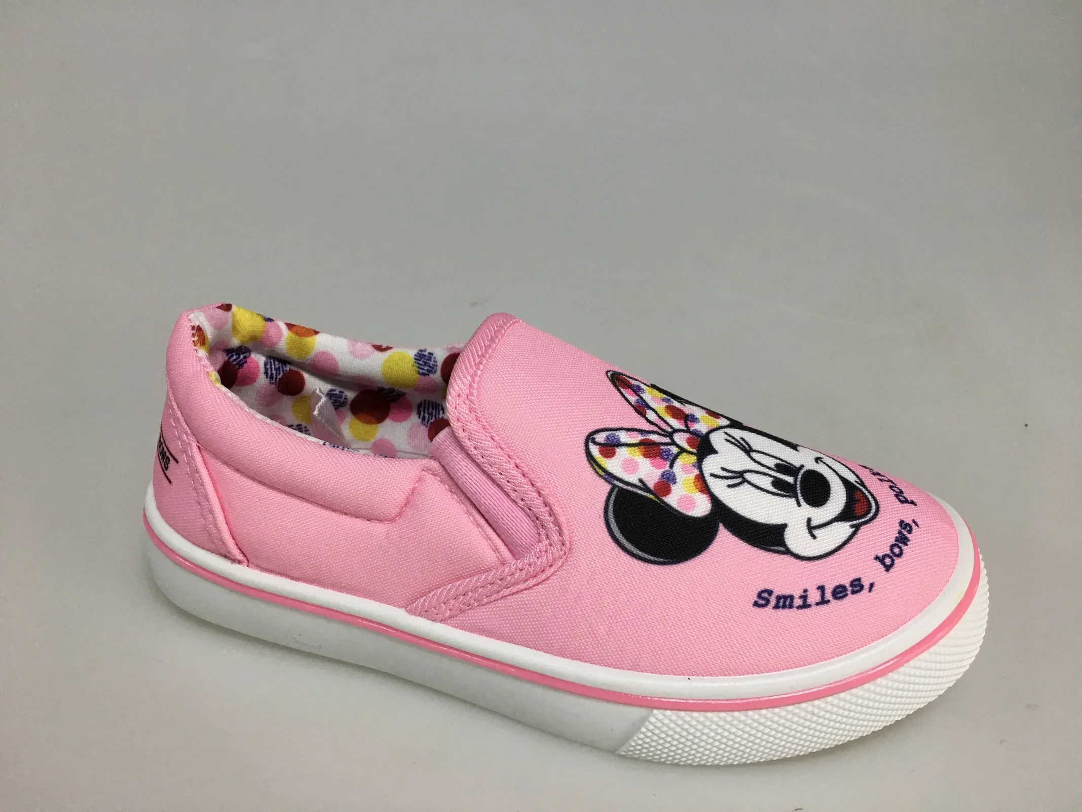 Wholesale Kids Slip on Cartoon Casual Shoes for Girls and School Students with Printing