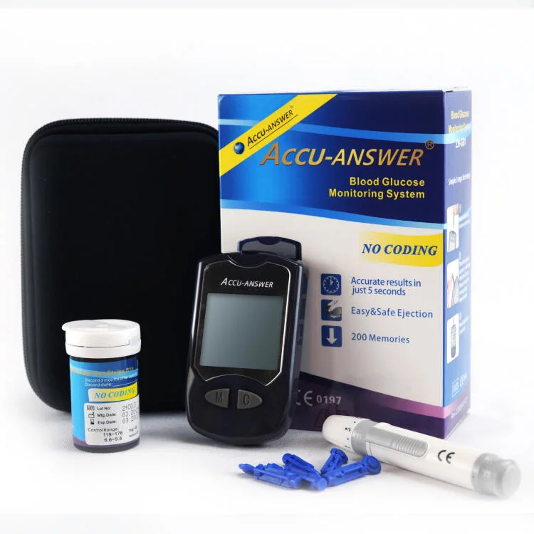 China Cheap Price Easy Glucometer Electronic Digital Equipment Blood Glucose Meter with Medical Test Strips