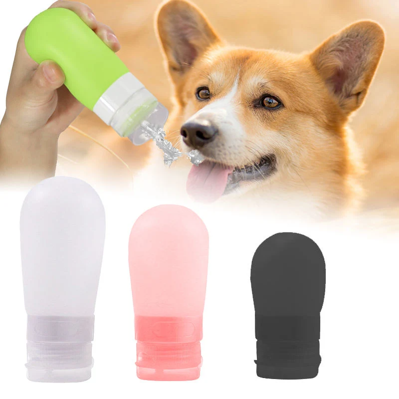 Recipiente de OEM de Silicone Bebida de Viagem Produtos de Treinamento Pet Portátil do Alimentador Dog Mamadeira vaso de loção