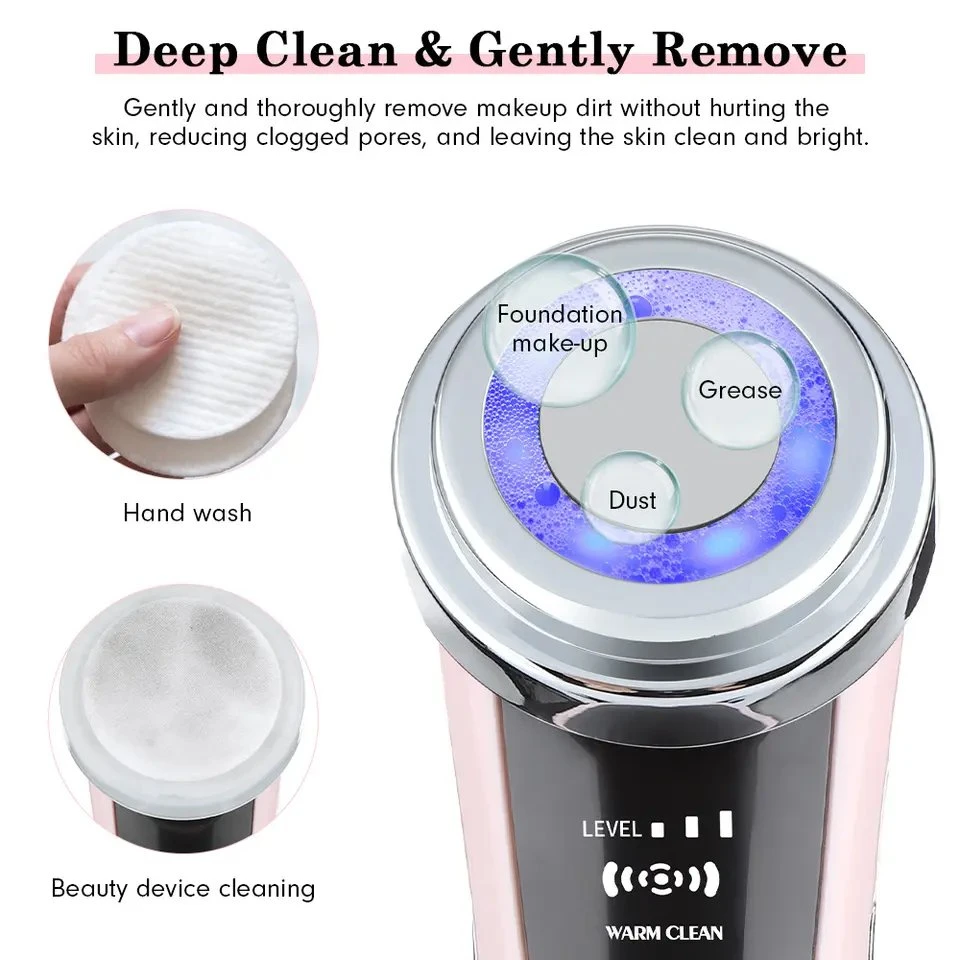 Hot Cold LCD 3 in 1 Photon Ultra Beauty Anti-Wrinkle Face Instrument Intelligent Skincare Facial Deep Cleansing Beauty Equipment