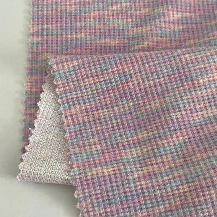 Original Factory 95% Polyester 5% Spandex High Stretch High quality/High cost performance Waffle Printed Brushed Knitted Polyester Fabric for Sweaters T-Shirts Home Textiles