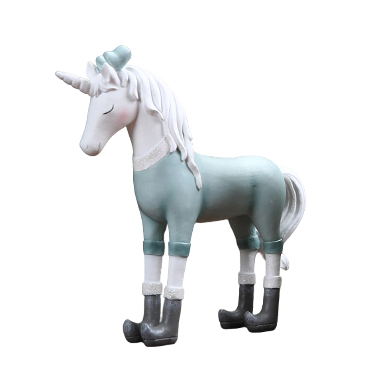 Hg31 2021 New Arrivals Small Horse Statue Art Resin Black White Horse Statue Other Antique Products