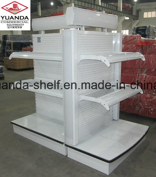 High quality/High cost performance  Display Gondola Shelves with Light Box for Cosmetics