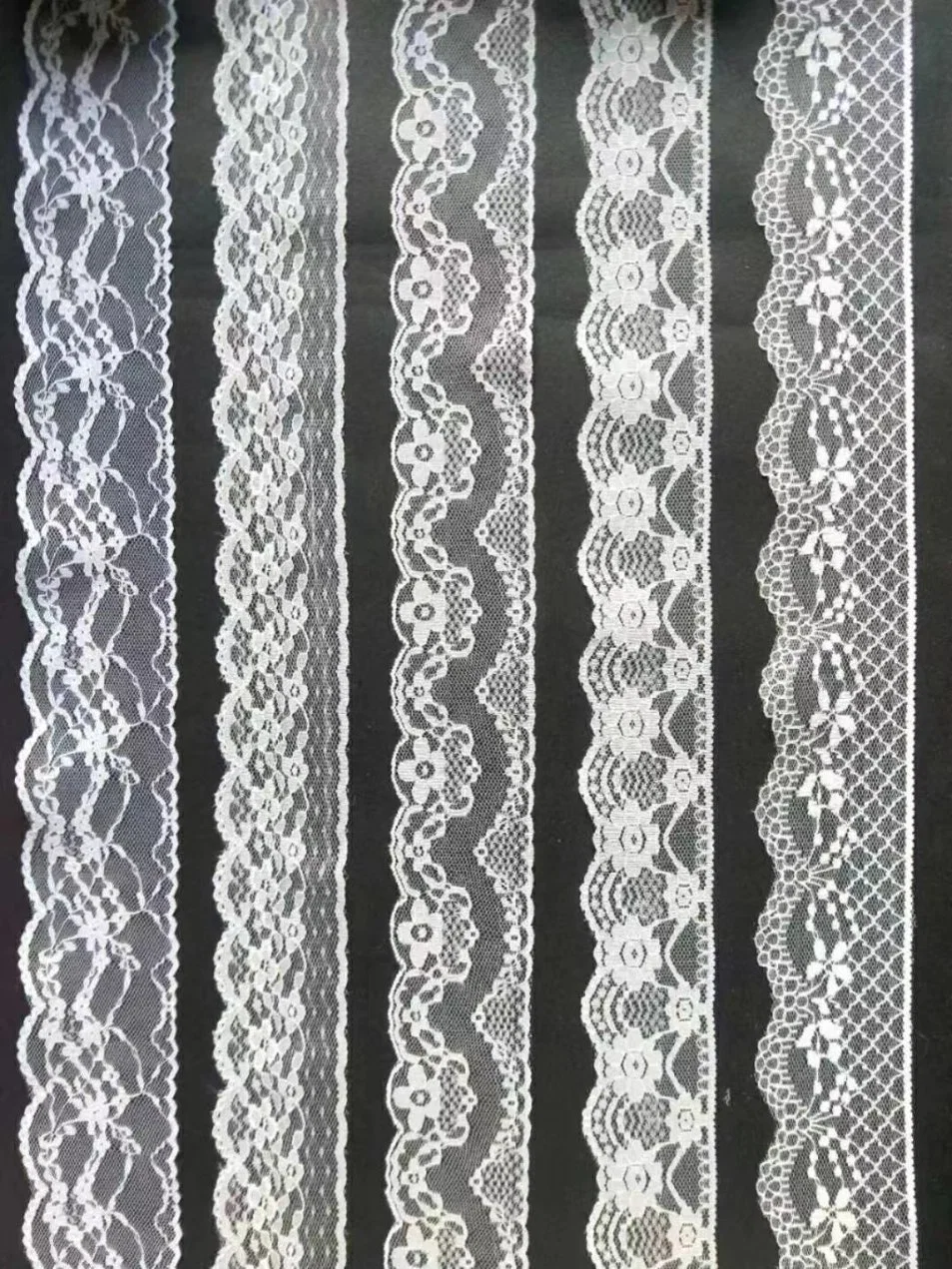 White Color Smaller Lace No Elastic Spandex Nylon Crochet Computers Textile Fabric Embroidery Lace