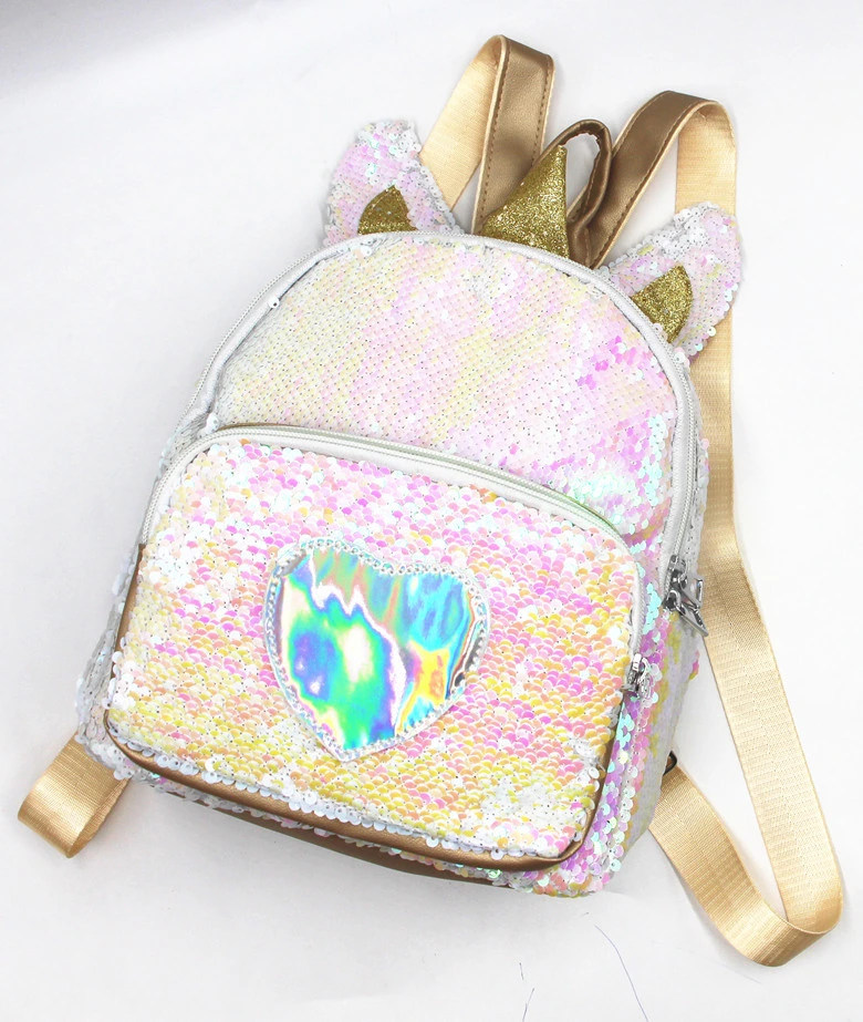 New Design Sequin Fashion Travel Backpack Cartoon Cute Female Bag