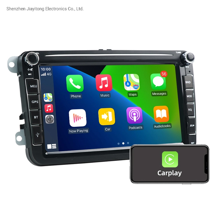 8inch Double DIN Android102+32GB Car Radio WiFi Bt GPS Carplay FM Am for VW Autoradio Car Player Navigation & GPS