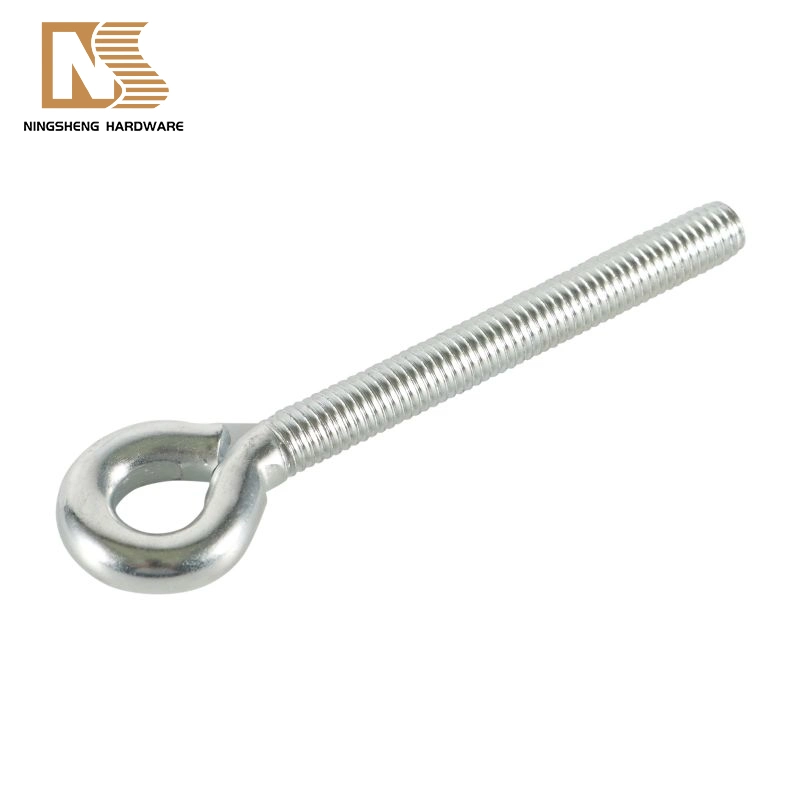 Anti-Rust Zinc Plated Fastener Long Thread Stainless Steel Lifting Eye Screw