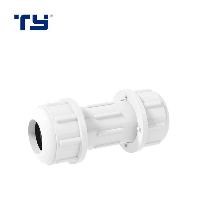 ISO1452 Tianyan PVC-U Pn10 Pressure Pipe Tube Fittings Compression Coupling Offer OEM