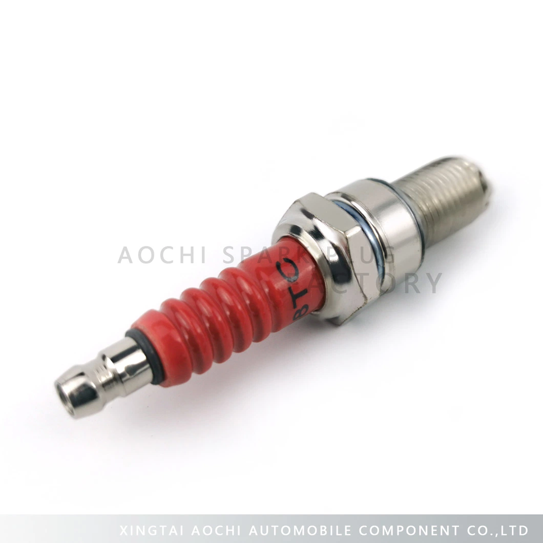 Red Bright Nickel Motorcycle Spare Parts Spare Plug (D8TC)