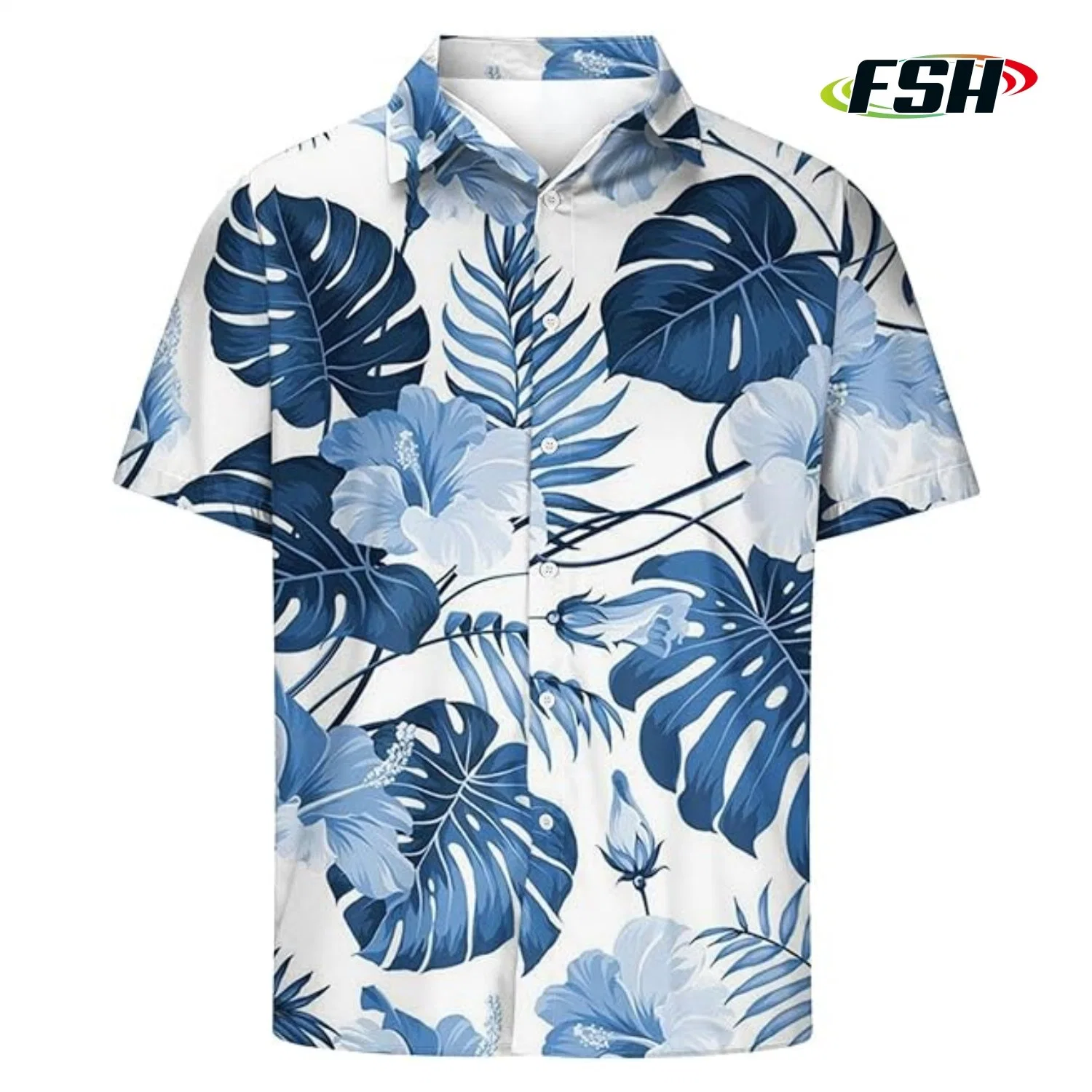 Blumendruck Custom Günstige Preise Mode Sommer Strand Hemden Urlaub Poloshirt