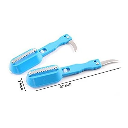 Skinner Scaler outils de pêche couteau peau acier balances de poisson brosse Rasoir Fish Tools nettoyage rapide du poisson Bl10386