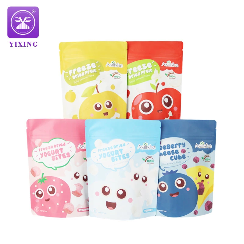 Stand up Zipper Pouch Aluminum Foil Composite for Candy Chewing Gums Smell Proof Custom Printed