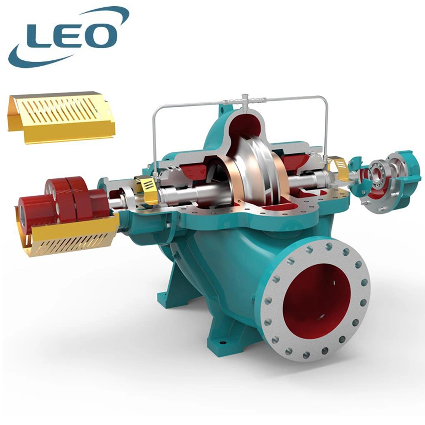 Leo Industrial Electric Horizontal Einstufige Doppelsaugung Zentrifugalwasser Pumpe für Metallurgie und Bergbau