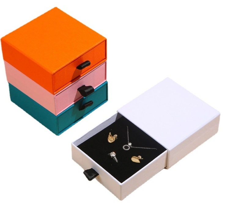 Colorful Stand-up Gift/ Cosmetic/ Jewelry Storage and Packaging Paper Case Box with Drawers