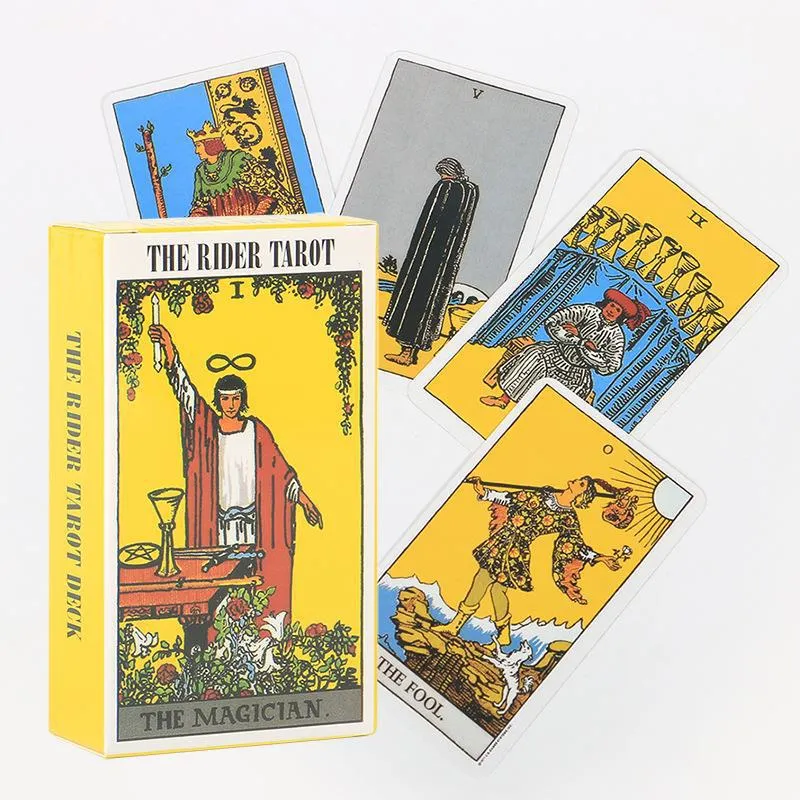 Impression personnalisée en gros de jeu de cartes 7X12cm 78 cartes Tarot originales avec guide.