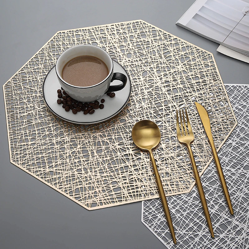 Placemat Round Gold Silver Color Latest Design Table Decorative