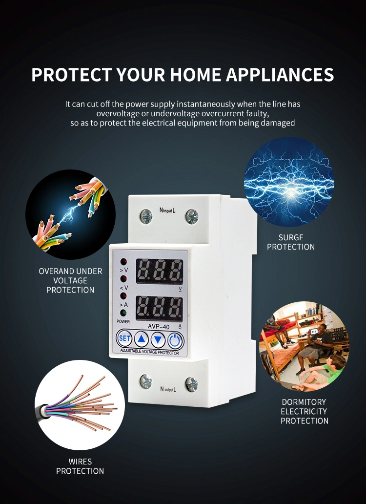 Tuya APP WiFi Smart Circuit Earth Leakage Over Under Voltage Protector Relay Device Switch Breaker Energy Power Kw