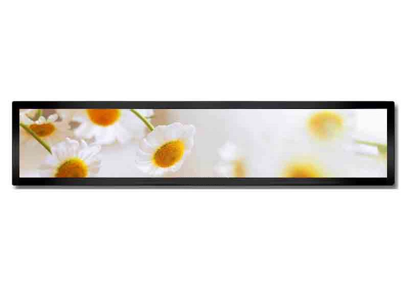 Stretched Bar LCD Advertising Display, Bus Video Wall Mounted Digital Signage, Totem LCD Display