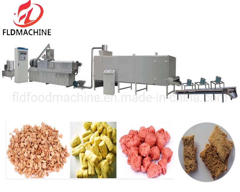 Mini Soybean Textured Vegetarian Soya Chunk Extrusion Soy Meat Protein Concentrate Making Machines