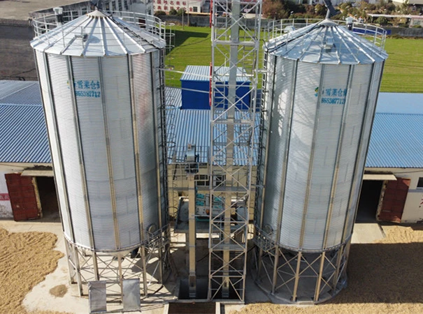 50 100 500 1000 1500 2000 Tons Galvanized Steel Corn Sorghum Silo for Grain Storage