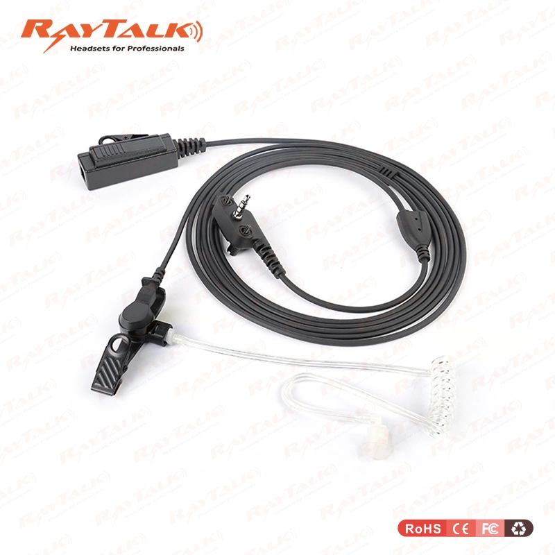 Surveillance Kits Clear Tube Earpiece with Lapel Ptt for Icom Radio