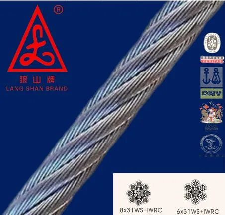 8X31ws+Iwrc Line Contacted Steel Wire Rope Eips for Container Quayside Crane Cable