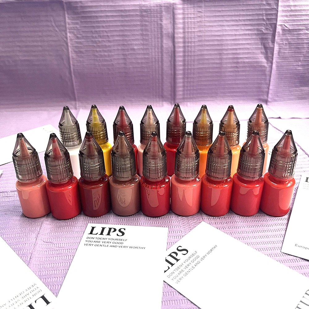 Factory Wholesale/Supplier OEM Permanent Makeup Tattoo Pigment Color Micropigmentation Ink for Microblading Brows Lips