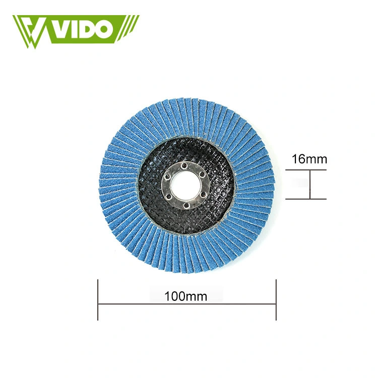 Vido High Efficiency Calcined Zirconium 4in P60 Grinder Flap Disc