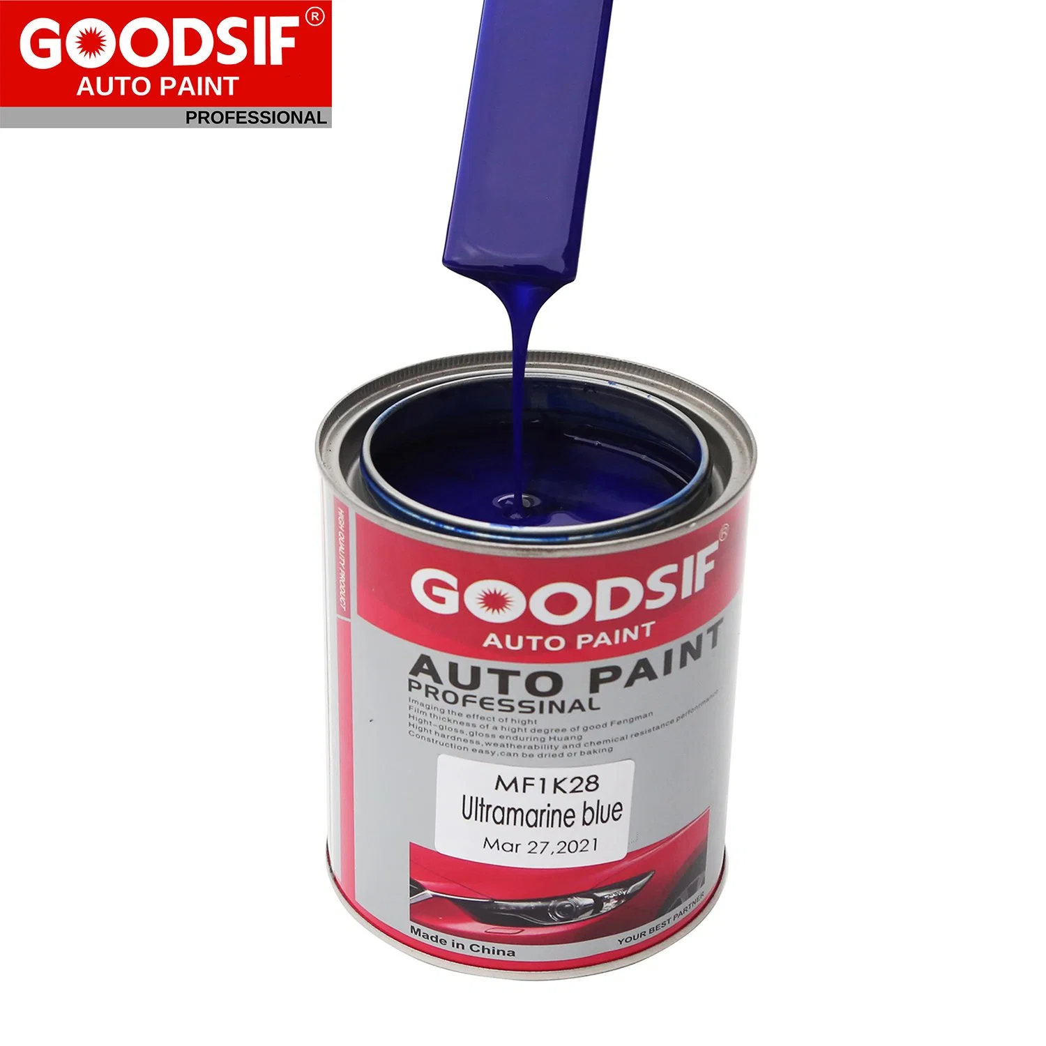 China Well Known Car Paint Manufacturer Goodsif Auto Thinner Solvent Based High quality/High cost performance  Automotive Varnish with 2K Clearcoat Kit