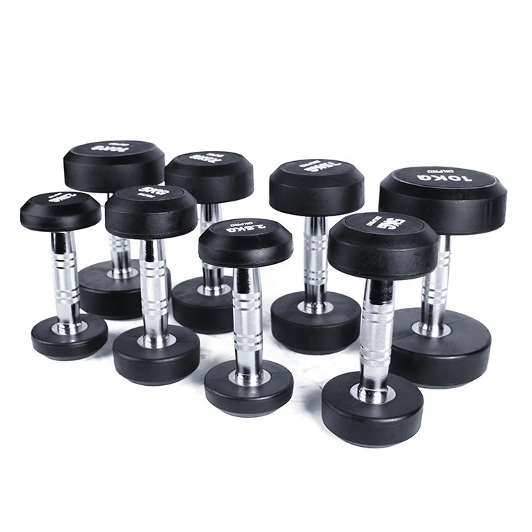 Wholesale/Supplier Custom Logo Weight Lifting Sports Gym Equipment Rubber Dumbbell