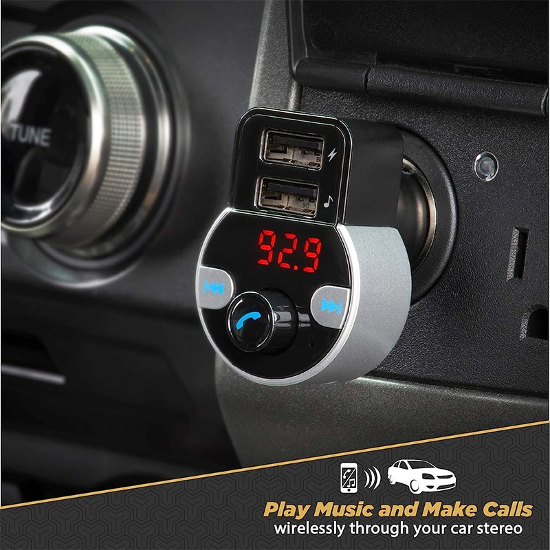 Bt5.0 Bluetooth Handsfree Car FM Transmitter Aux Modulator Audio MP3 Player with 3.1A Quick Charge