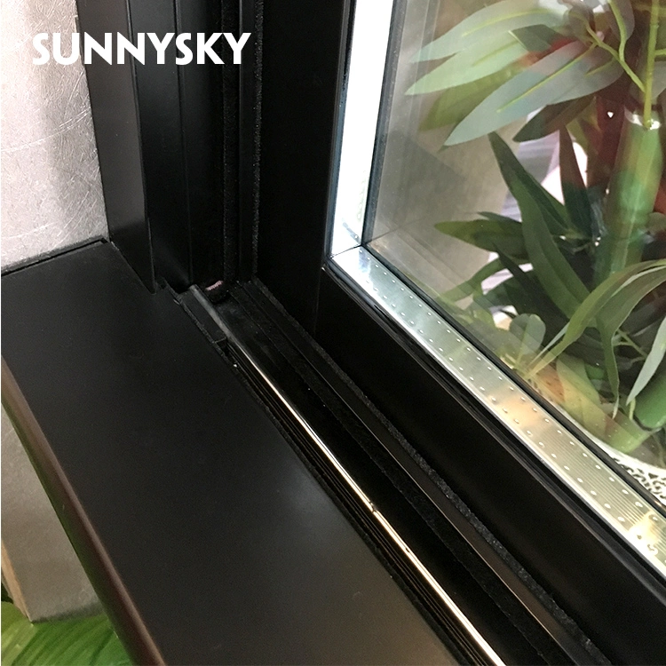 Heat and Sound Insulation Sliding Aluminum Horizontal Double Panel Window