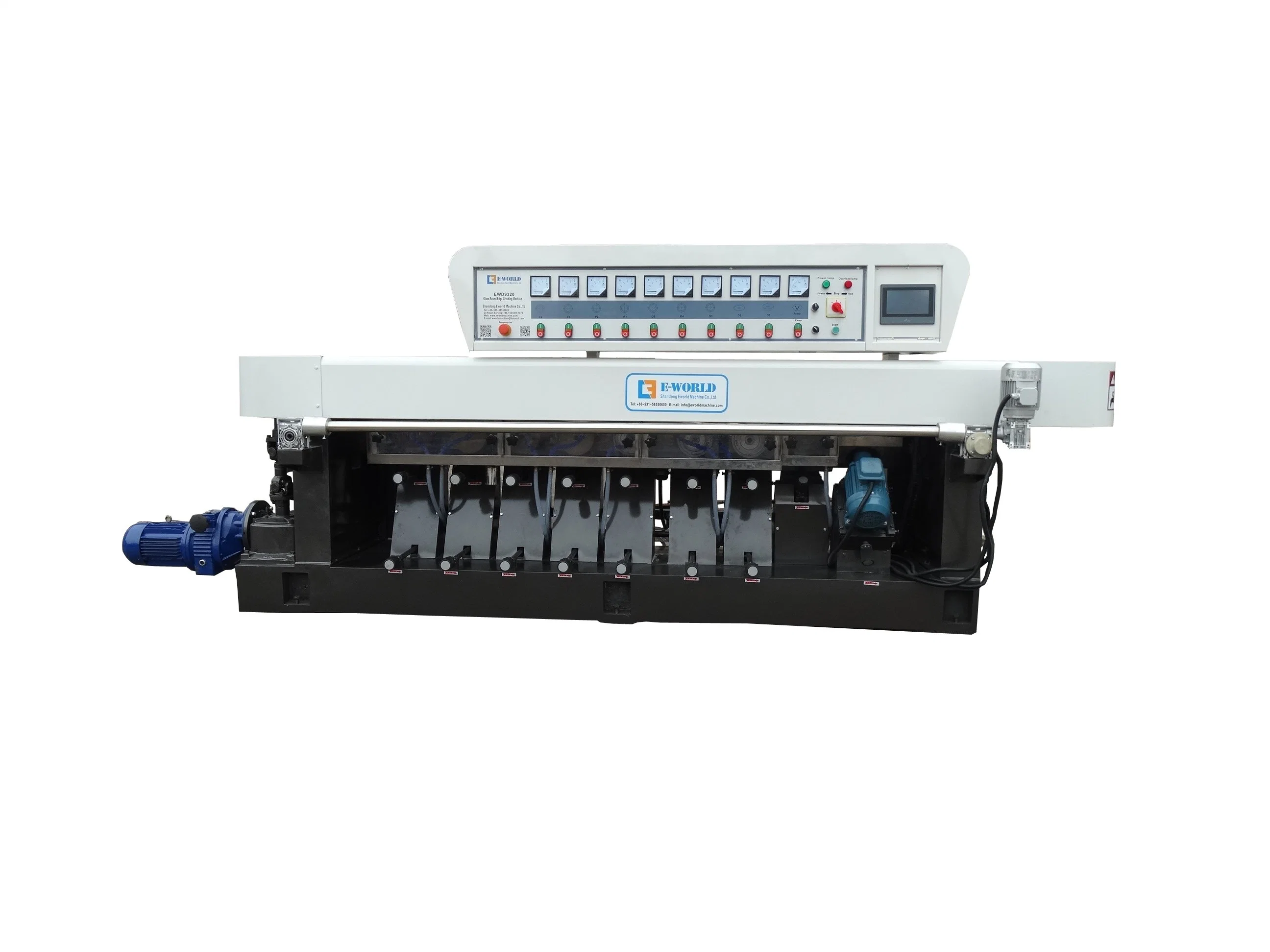Los motores de alta calidad 9 de Canto redondo vidrio cristal cristal de la máquina pulidora de cantos rectificadoras para el procesamiento en línea recta y de cantos Arrising